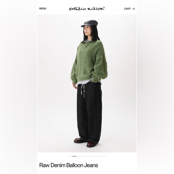 Estudio Niksen Unisex Raw Denim Balloon Jeans - Picture 4 of 9